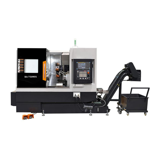 آلة مخرطة CNC دقيقة RA-750MYS مع تحكم متعدد المحاور